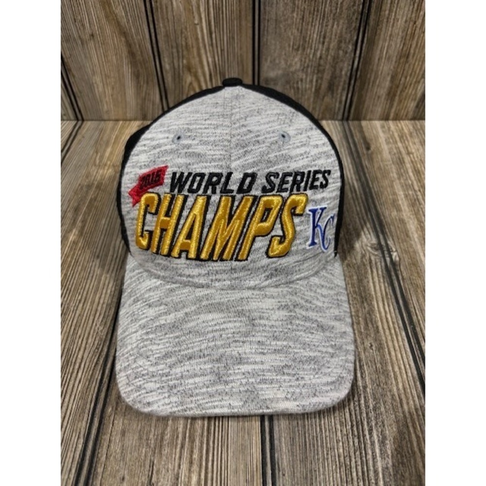 New Era 2015 WORLD SERIES Champs 39THIRTY Hat Kansas City Royals OSFM